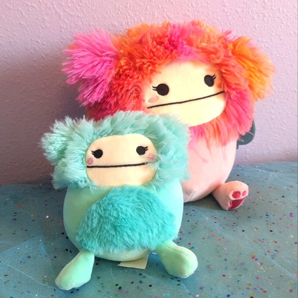 Squishmallows Bigfoot bundle (Caparinne 8 in and Joelle 5)